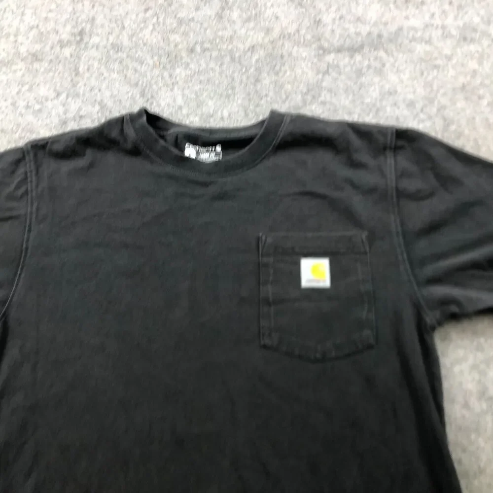 Carhartt Shirt Mens Small Black Short Sleeve Workwear Casual Loose * - Picture 2 of 9